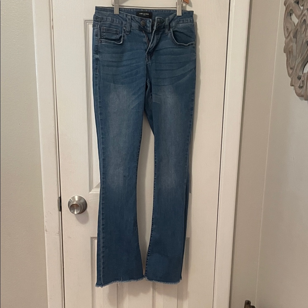 Stylish Blue Straight Leg Jeans